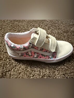 Vans Kids Unicorn Print Pink Velcro Sneakers size 2.5 kids